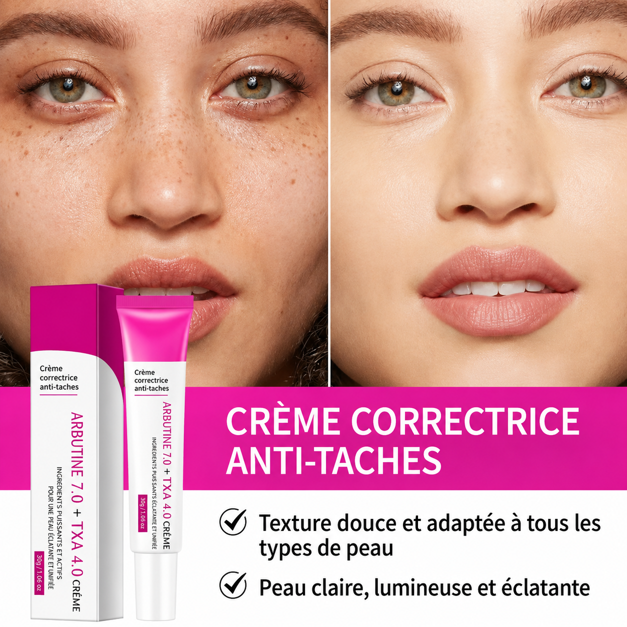 Crème Éclat Uniformisant Arbutine 7 % + Acide Tranexamique 4 %