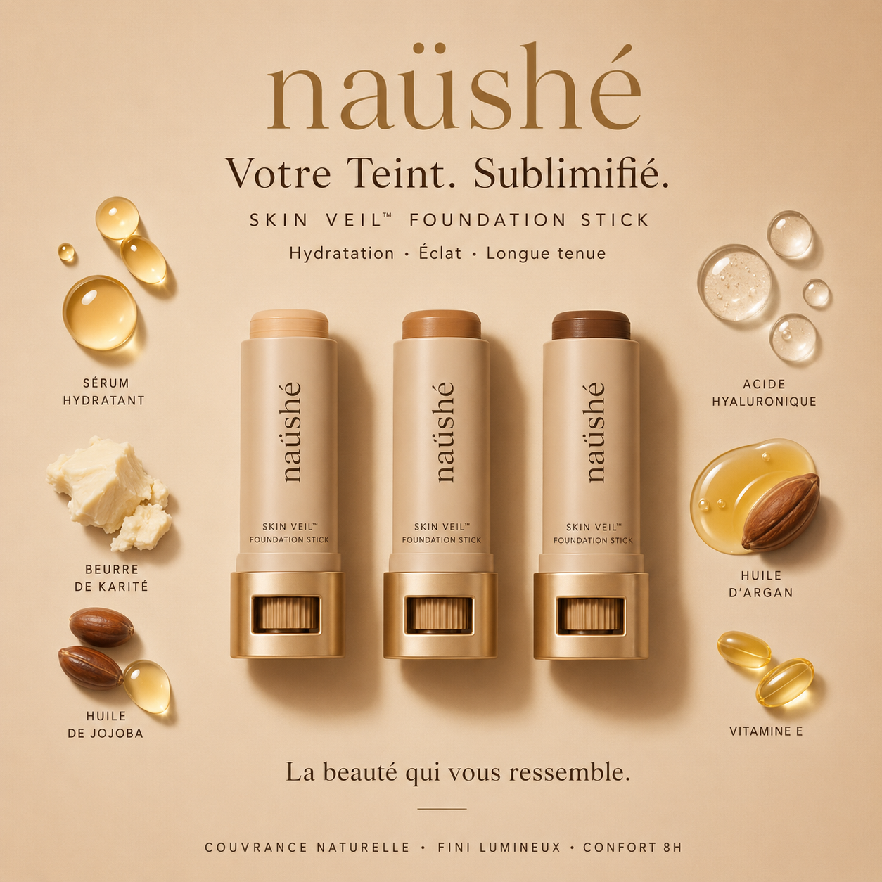 Stick fond de teint anti-imperfections peau nette
